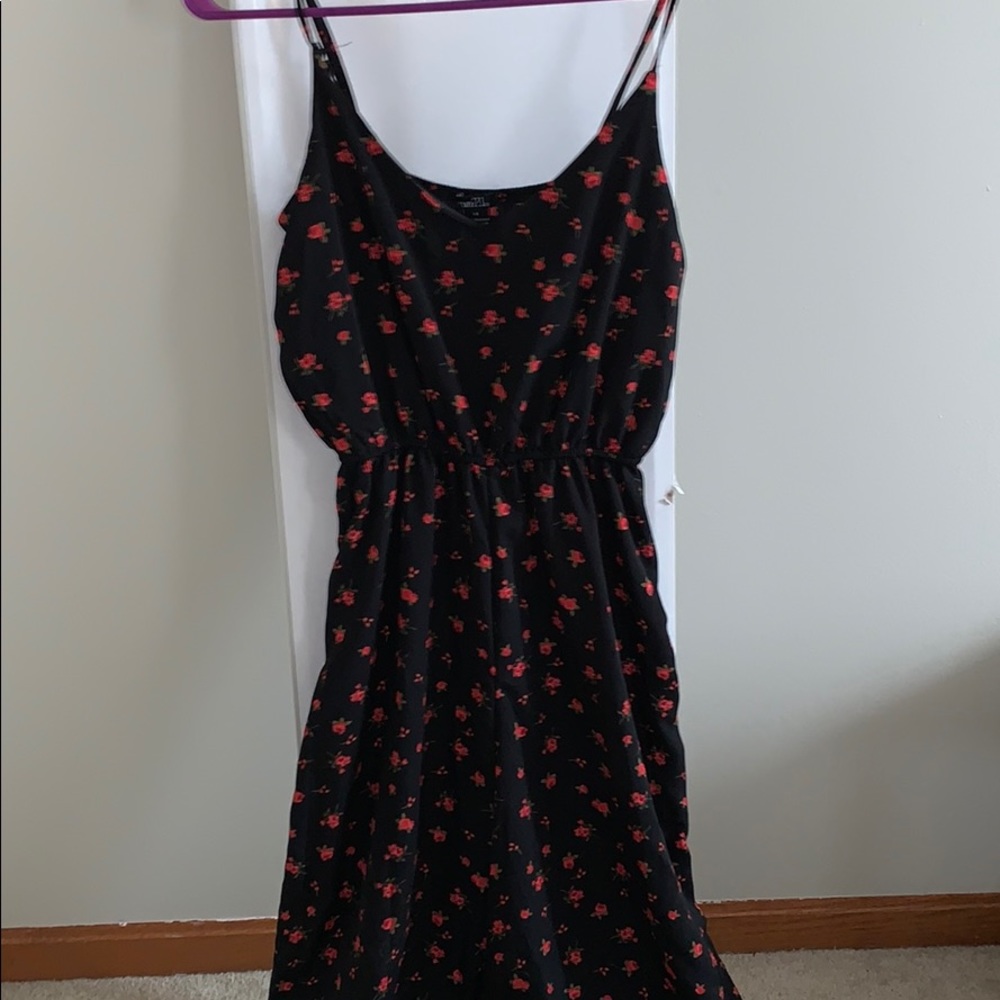 Rue21 Black Jumpsuit with Roses